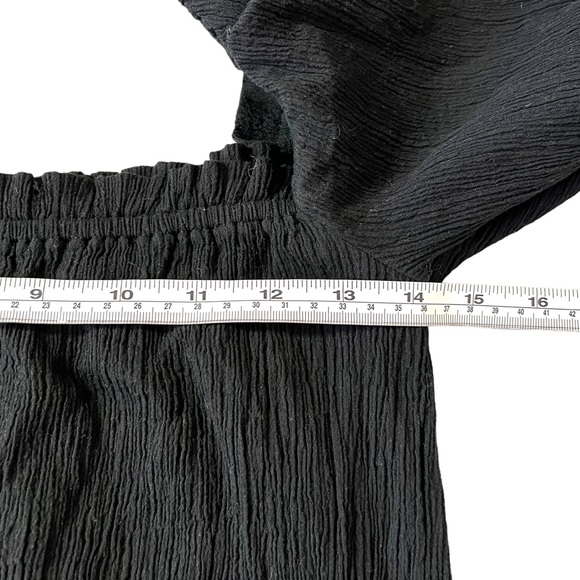 Reformation Jeans Women’s Black Puff Sleeve Mini Dress Small Cotton - Picture 7 of 10